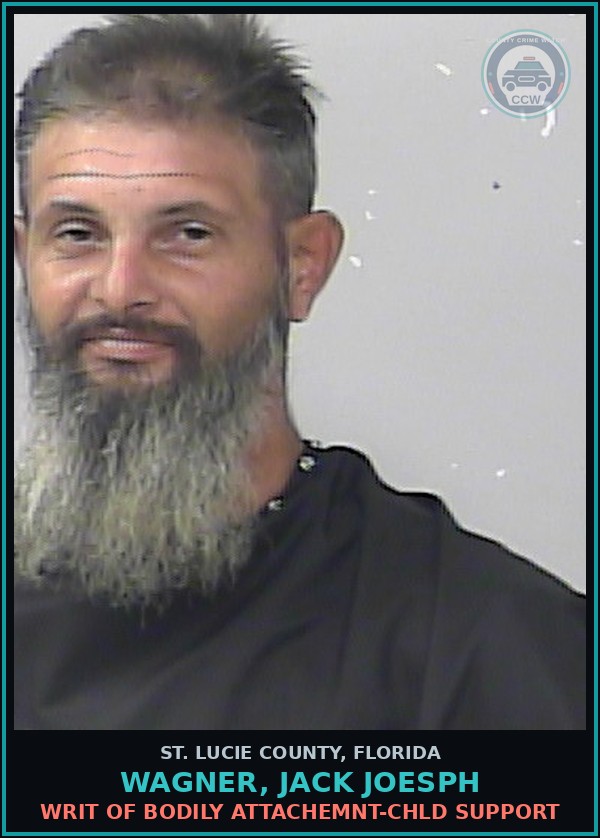 Booking mugshot of Wagner, Jack Joesph in St. Lucie County
