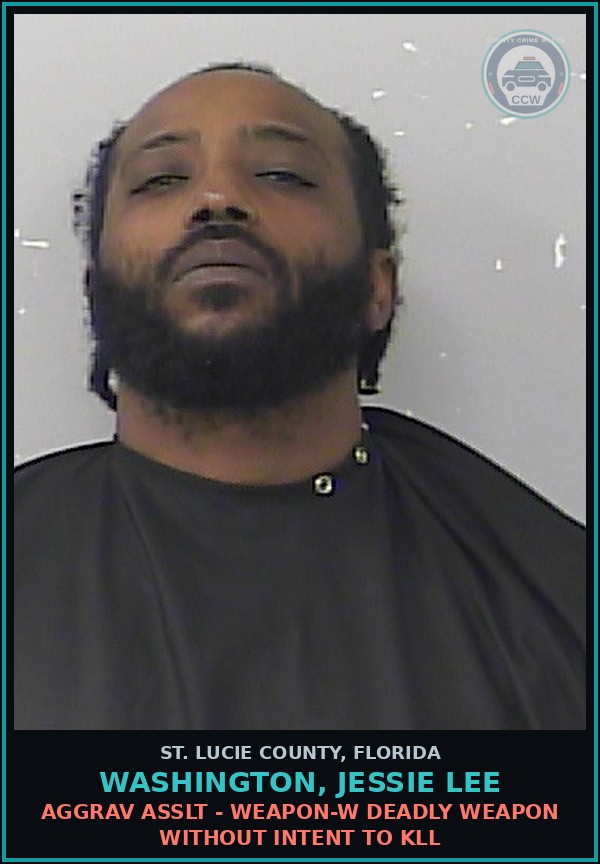 Booking mugshot of Washington, Jessie Lee in St. Lucie County