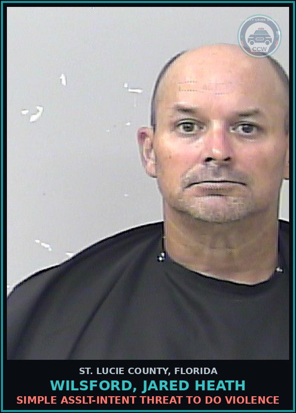 Booking mugshot of Wilsford, Jared Heath in St. Lucie County