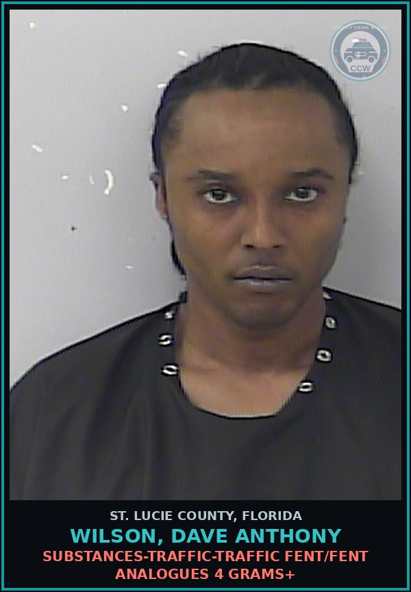Booking mugshot of Wilson, Dave Anthony in St. Lucie County