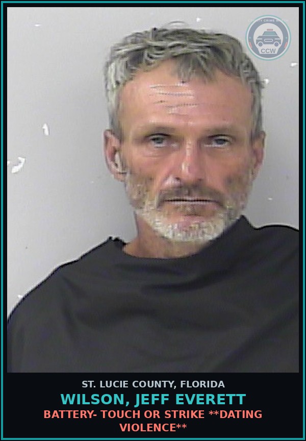 Booking mugshot of Wilson, Jeff Everett in St. Lucie County