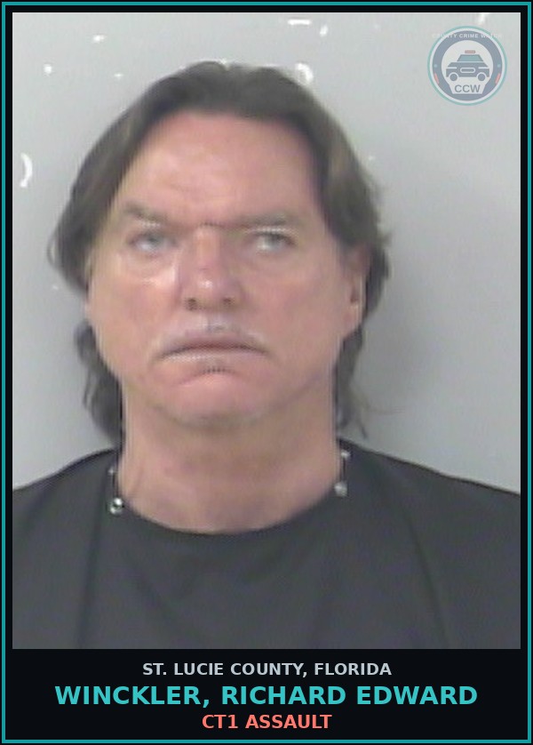 Booking mugshot of Winckler, Richard Edward in St. Lucie County