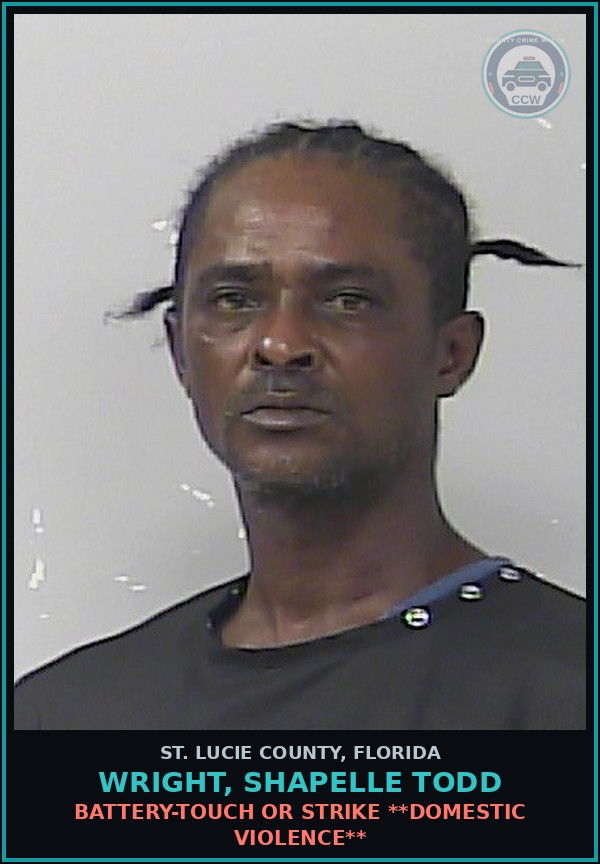 Booking mugshot of Wright, Shapelle Todd in St. Lucie County