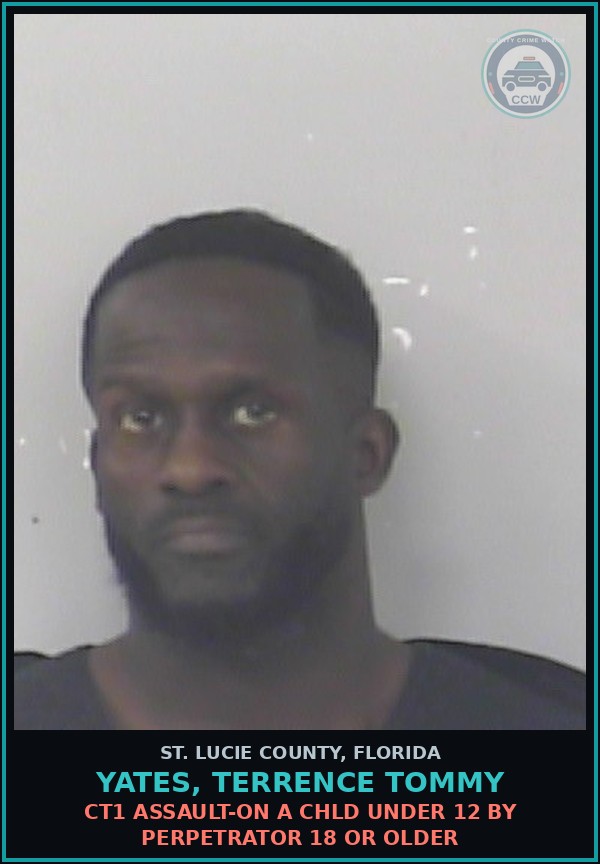 Booking mugshot of Yates, Terrence Tommy in St. Lucie County