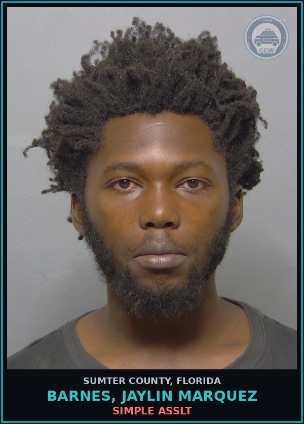 Booking mugshot of BARNES, JAYLIN MARQUEZ in Sumter County