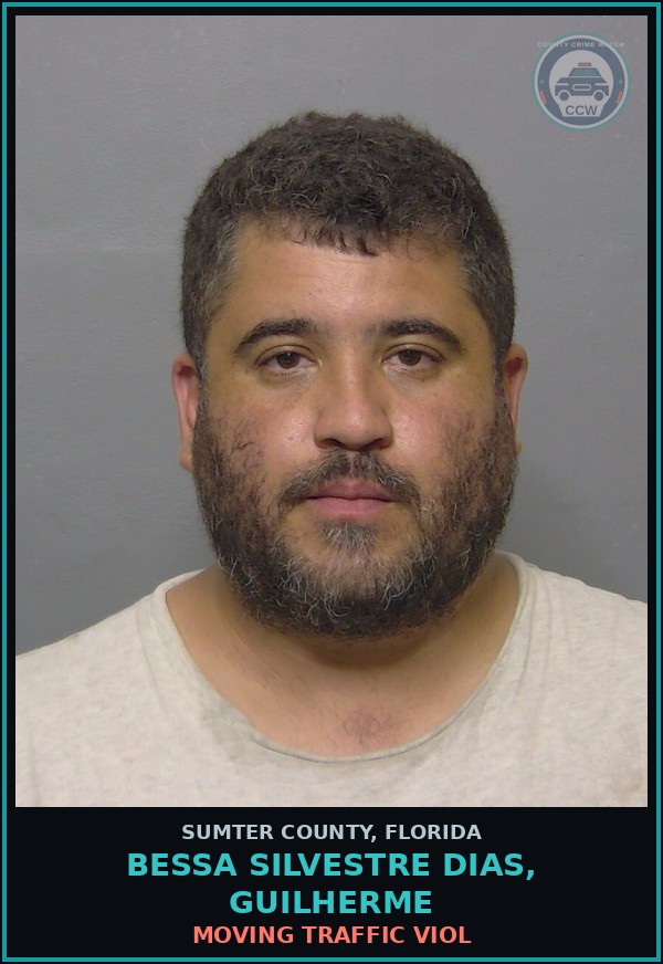 Booking mugshot of BESSA SILVESTRE DIAS, GUILHERME in Sumter County