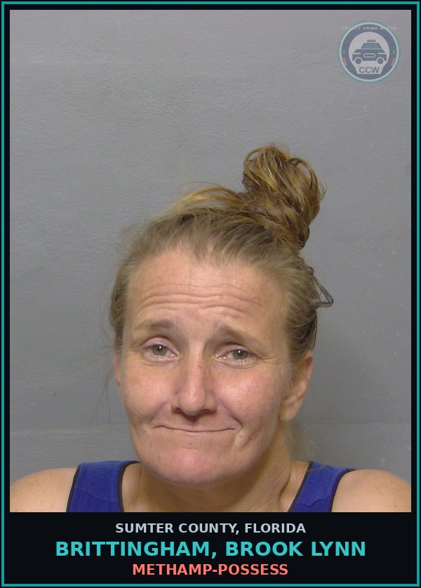 Booking mugshot of BRITTINGHAM, BROOK LYNN in Sumter County