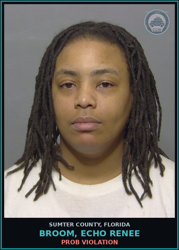 Booking mugshot of BROOM, ECHO RENEE in Sumter County