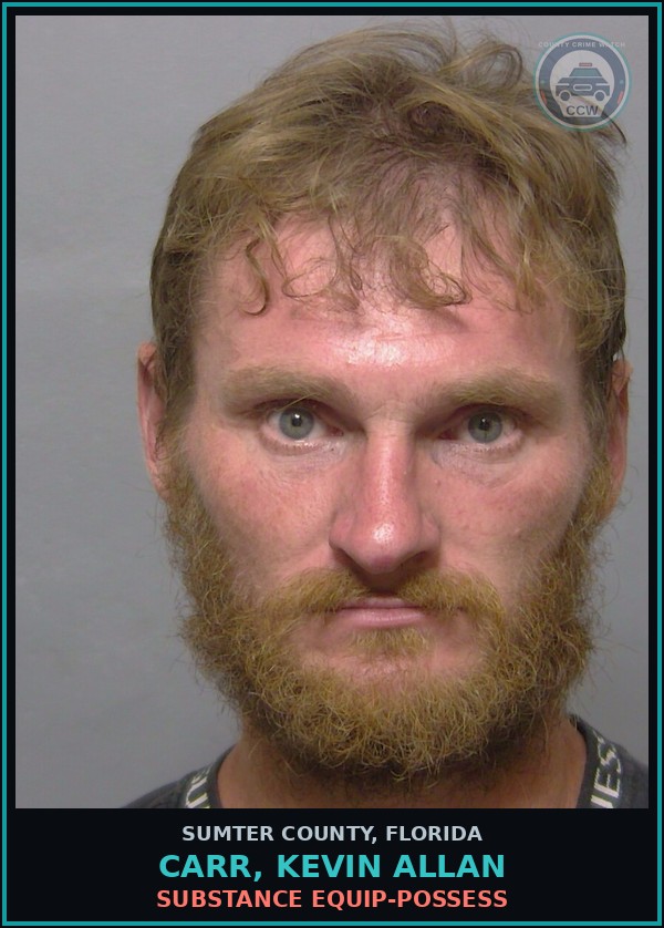 Booking mugshot of CARR, KEVIN ALLAN in Sumter County