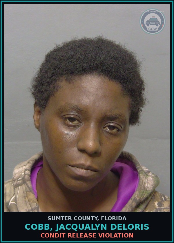 Booking mugshot of COBB, JACQUALYN DELORIS in Sumter County