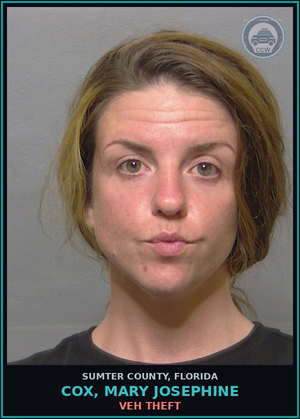 Booking mugshot of COX, MARY JOSEPHINE in Sumter County