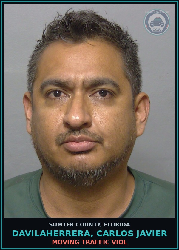 Booking mugshot of DAVILAHERRERA, CARLOS JAVIER in Sumter County