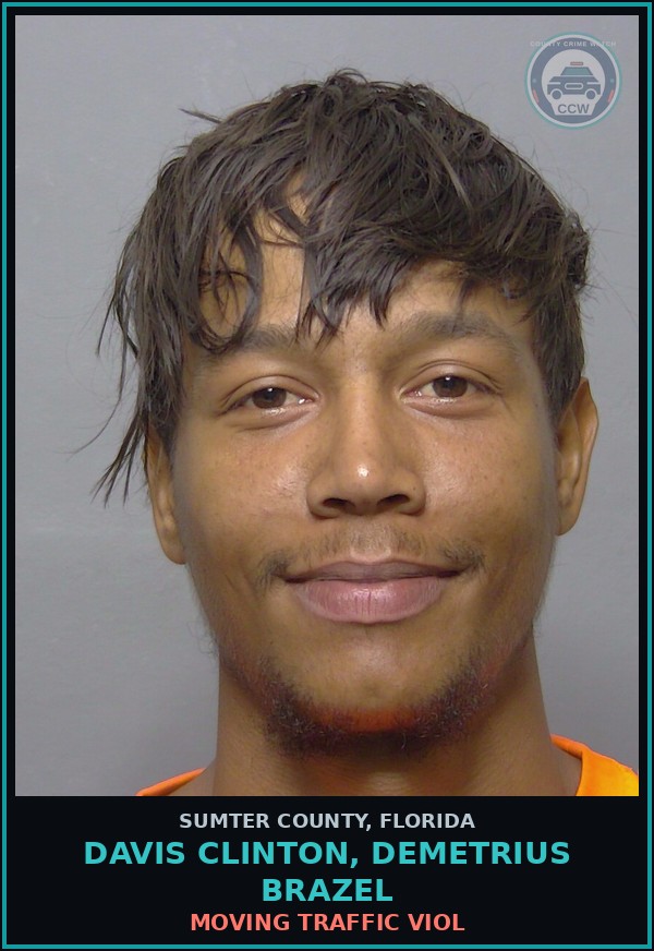 Booking mugshot of DAVIS CLINTON, DEMETRIUS BRAZEL in Sumter County