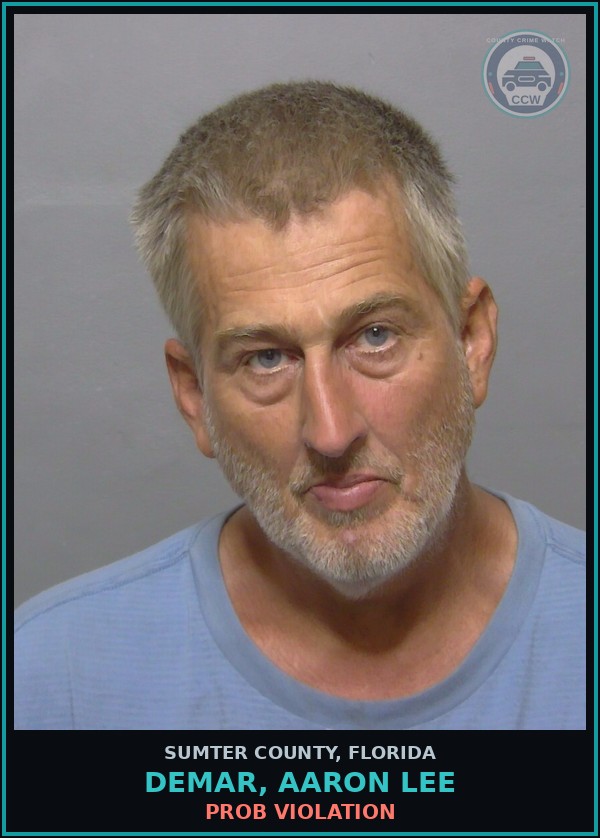 Booking mugshot of DEMAR, AARON LEE in Sumter County