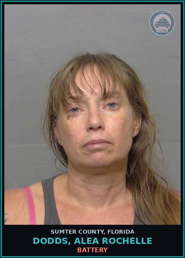 Booking mugshot of DODDS, ALEA ROCHELLE in Sumter County
