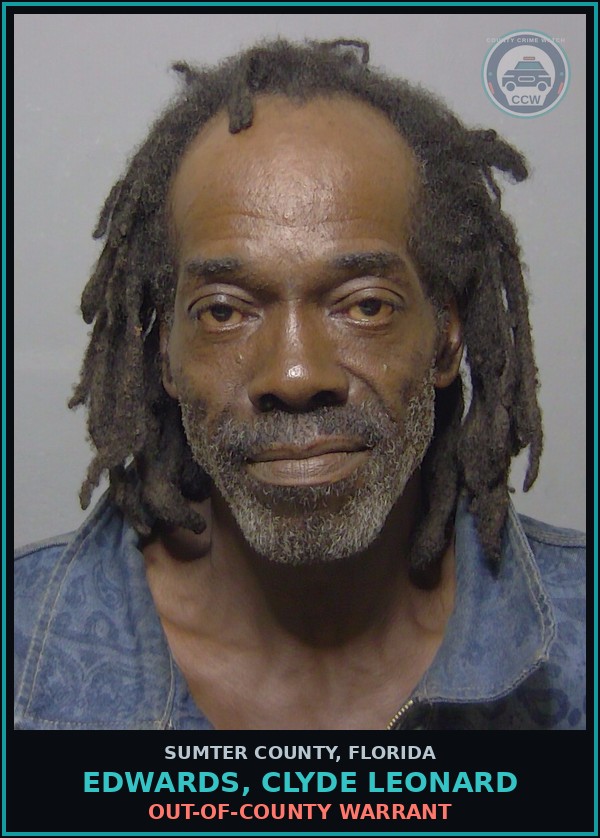 Booking mugshot of EDWARDS, CLYDE LEONARD in Sumter County