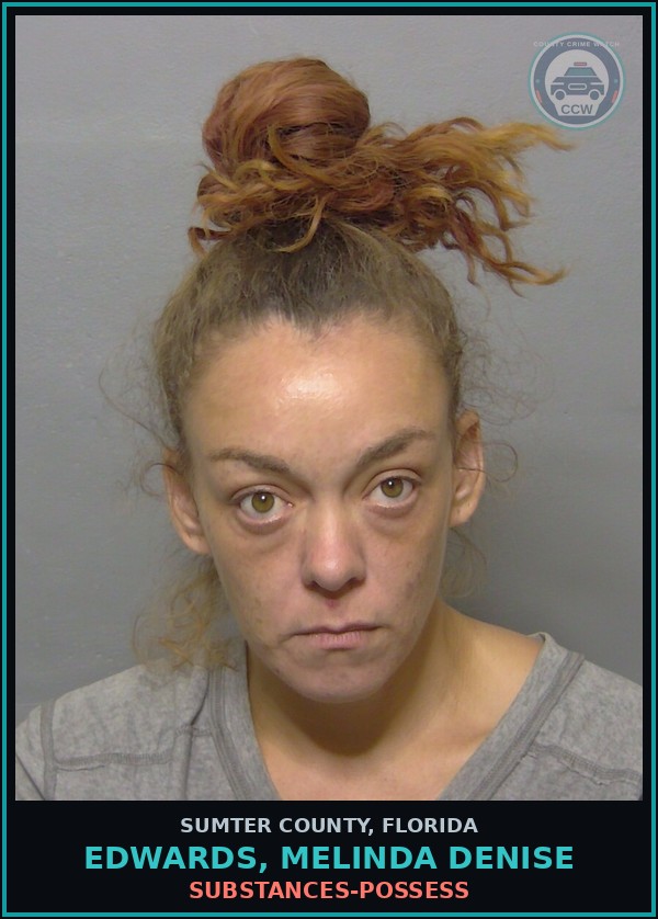 Booking mugshot of EDWARDS, MELINDA DENISE in Sumter County