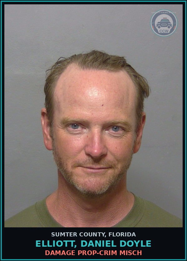 Booking mugshot of ELLIOTT, DANIEL DOYLE in Sumter County