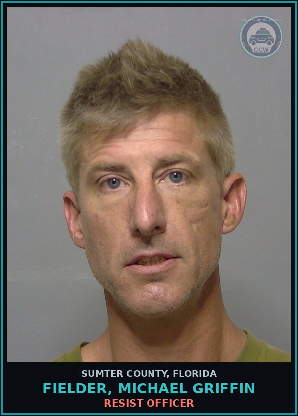Booking mugshot of FIELDER, MICHAEL GRIFFIN in Sumter County