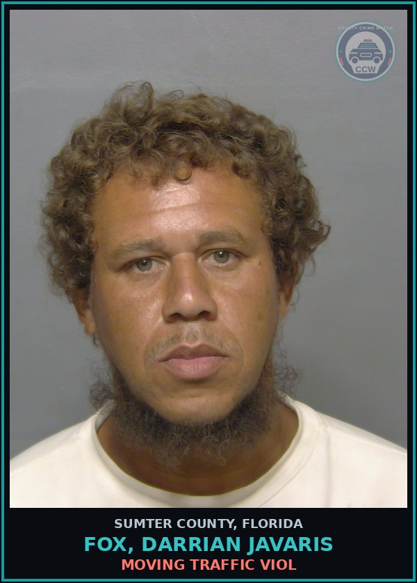 Booking mugshot of FOX, DARRIAN JAVARIS in Sumter County