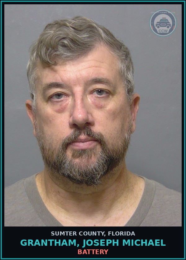 Booking mugshot of GRANTHAM, JOSEPH MICHAEL in Sumter County