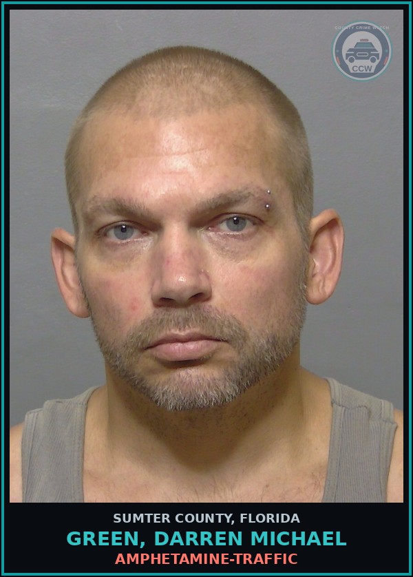 Booking mugshot of GREEN, DARREN MICHAEL in Sumter County