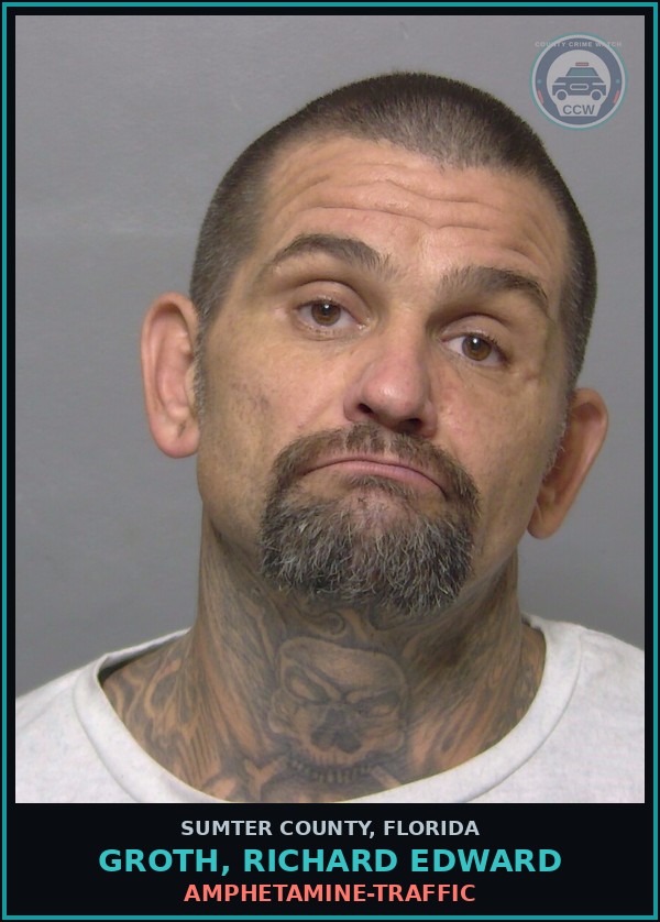 Booking mugshot of GROTH, RICHARD EDWARD in Sumter County