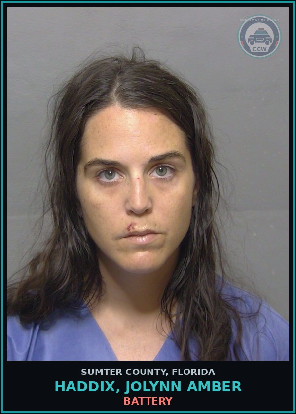 Booking mugshot of HADDIX, JOLYNN AMBER in Sumter County