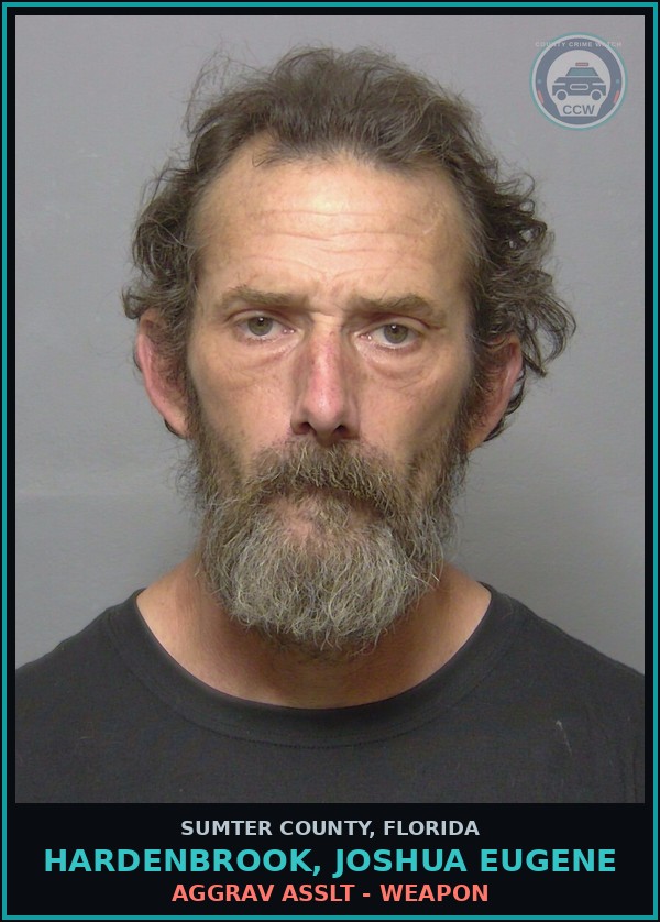 Booking mugshot of HARDENBROOK, JOSHUA EUGENE in Sumter County
