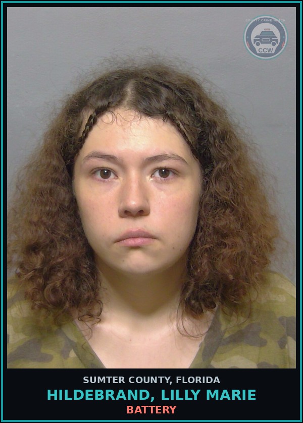 Booking mugshot of HILDEBRAND, LILLY MARIE in Sumter County