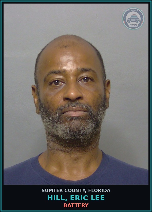 Booking mugshot of HILL, ERIC LEE in Sumter County