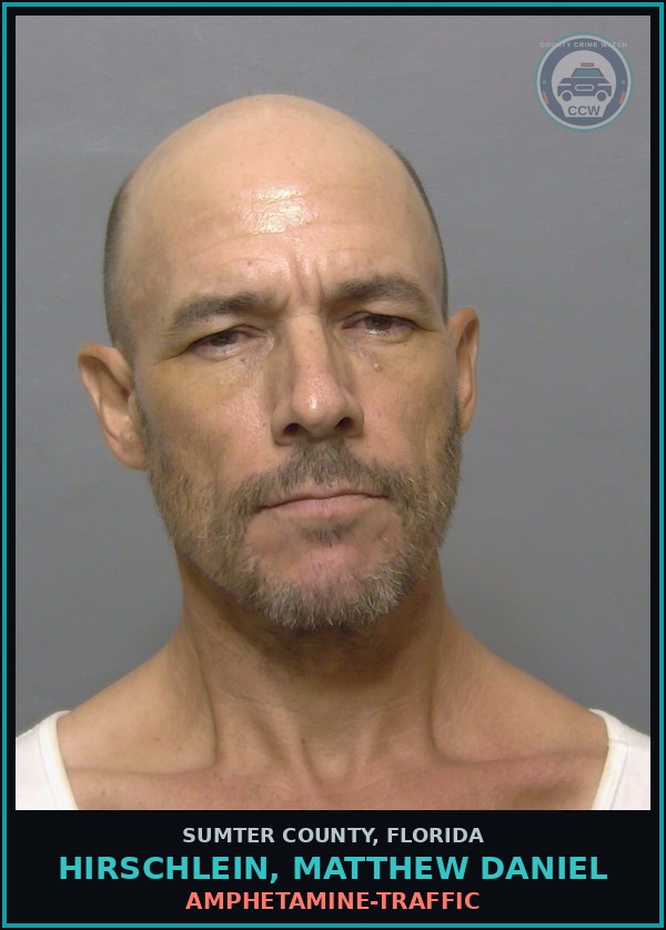Booking mugshot of HIRSCHLEIN, MATTHEW DANIEL in Sumter County