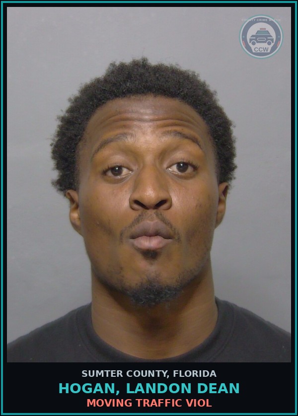 Booking mugshot of HOGAN, LANDON DEAN in Sumter County
