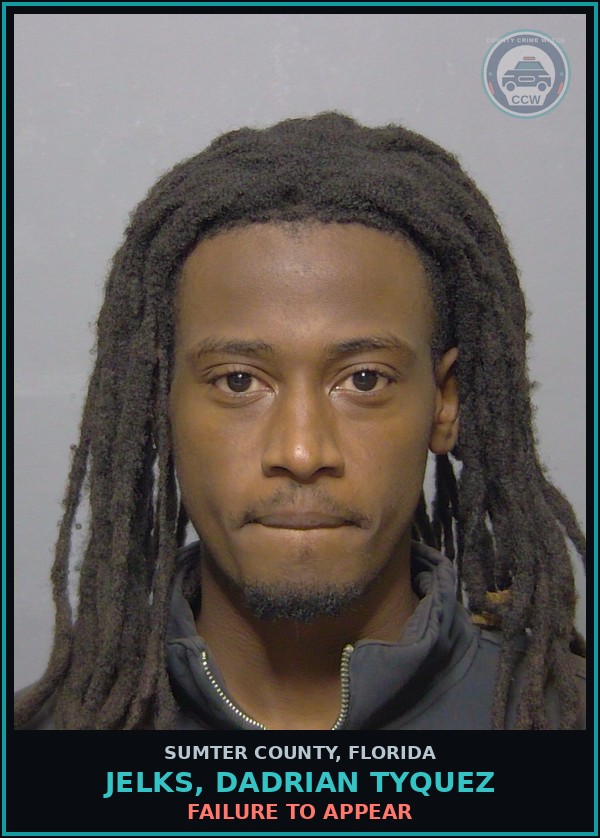 Booking mugshot of JELKS, DADRIAN TYQUEZ in Sumter County