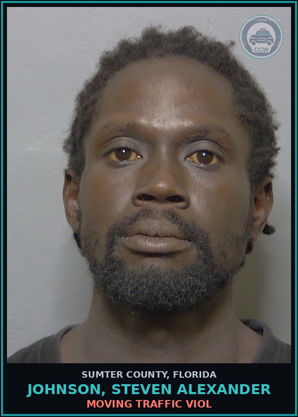 Booking mugshot of JOHNSON, STEVEN ALEXANDER in Sumter County