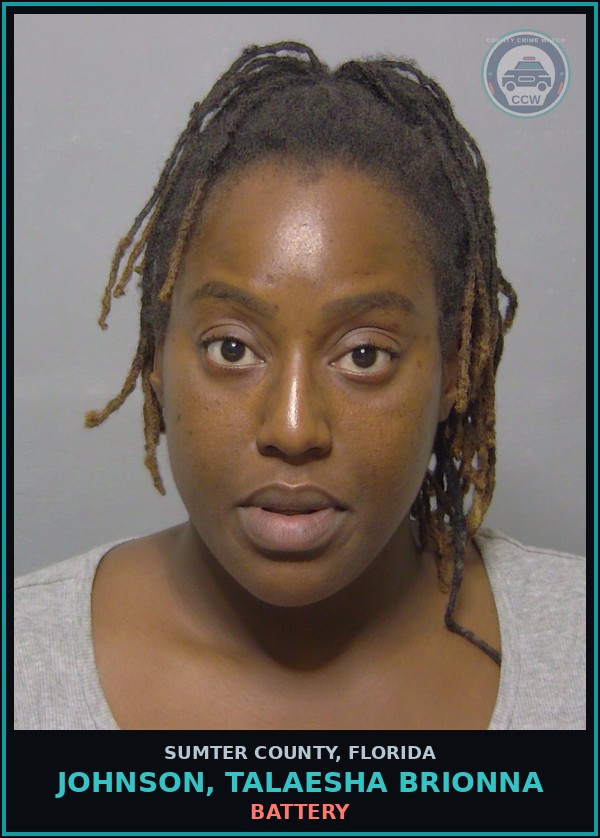Booking mugshot of JOHNSON, TALAESHA BRIONNA in Sumter County