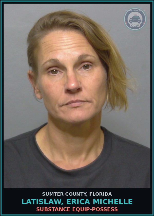 Booking mugshot of LATISLAW, ERICA MICHELLE in Sumter County