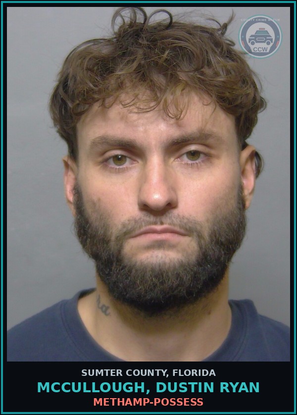 Booking mugshot of MCCULLOUGH, DUSTIN RYAN in Sumter County