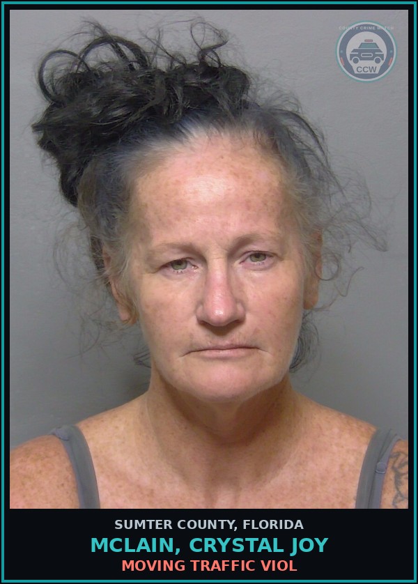 Booking mugshot of MCLAIN, CRYSTAL JOY in Sumter County