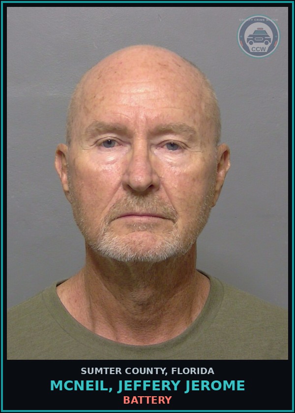 Booking mugshot of MCNEIL, JEFFERY JEROME in Sumter County
