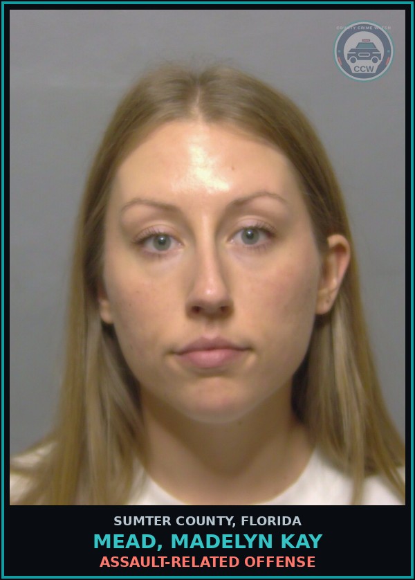 Booking mugshot of MEAD, MADELYN KAY in Sumter County