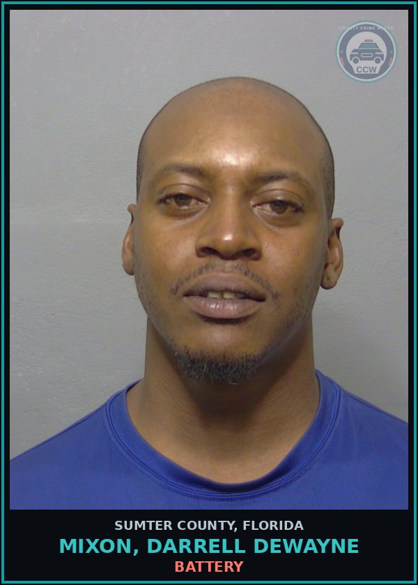 Booking mugshot of MIXON, DARRELL DEWAYNE in Sumter County