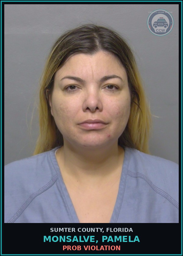 Booking mugshot of MONSALVE, PAMELA in Sumter County