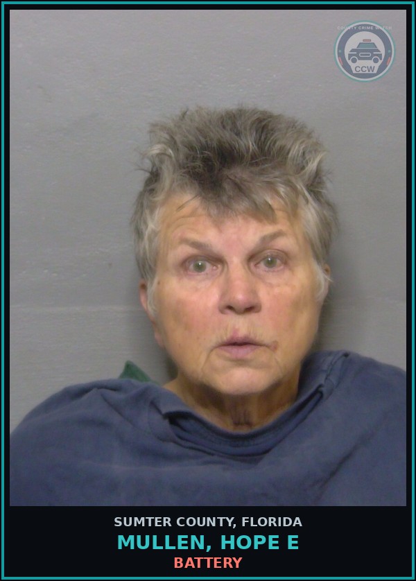 Booking mugshot of MULLEN, HOPE E in Sumter County