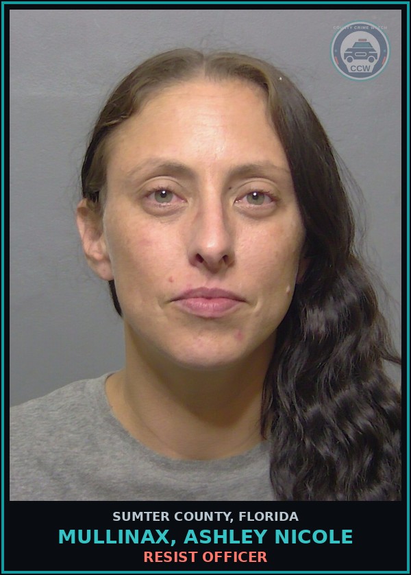 Booking mugshot of MULLINAX, ASHLEY NICOLE in Sumter County