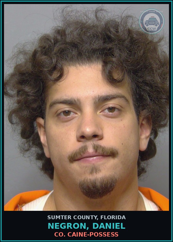 Booking mugshot of NEGRON, DANIEL in Sumter County