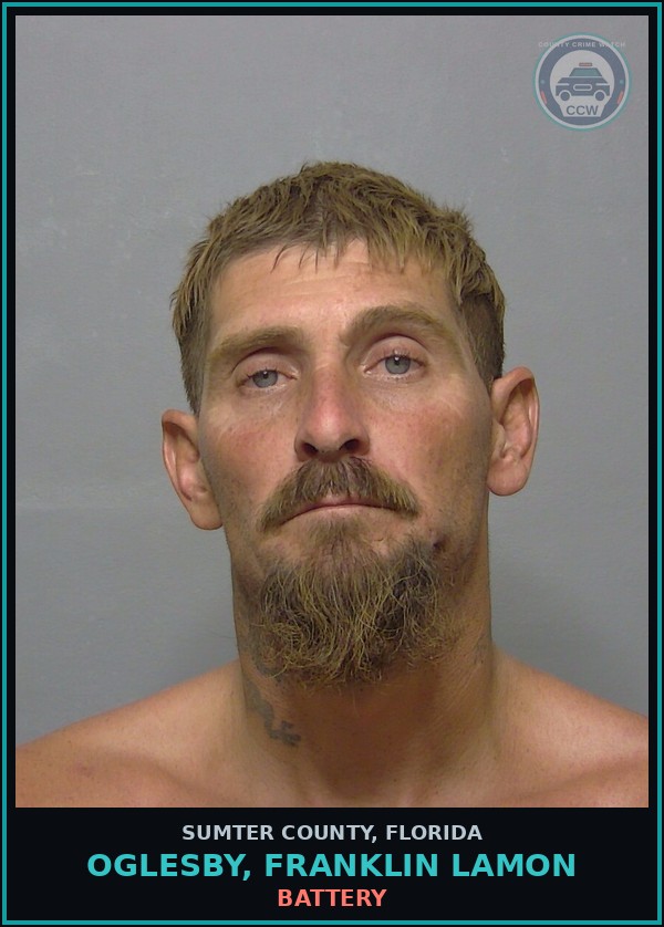 Booking mugshot of OGLESBY, FRANKLIN LAMON in Sumter County