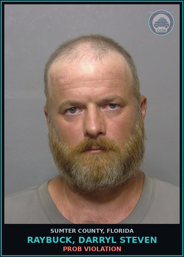 Booking mugshot of RAYBUCK, DARRYL STEVEN in Sumter County