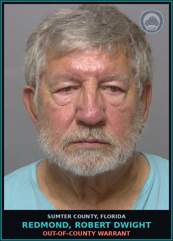 Booking mugshot of REDMOND, ROBERT DWIGHT in Sumter County
