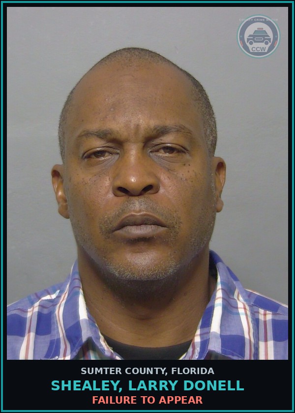Booking mugshot of SHEALEY, LARRY DONELL in Sumter County